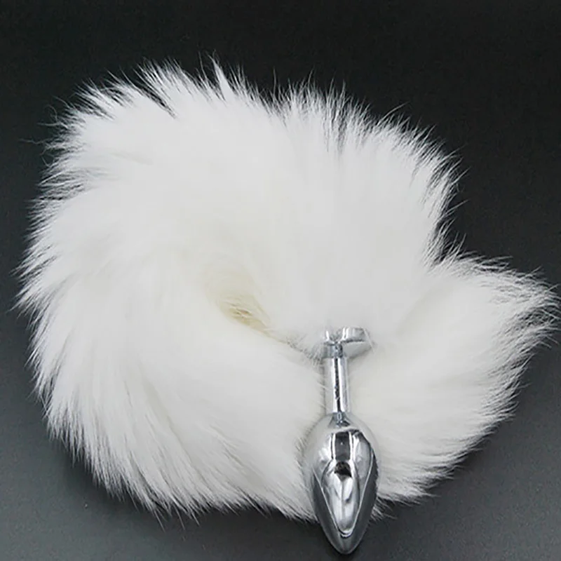New Funny Adult Love Fox Tail Butt Anal Plug Sexy Romance Stainless steel butt plug anal fox tail cosplay sex toys | Красота и