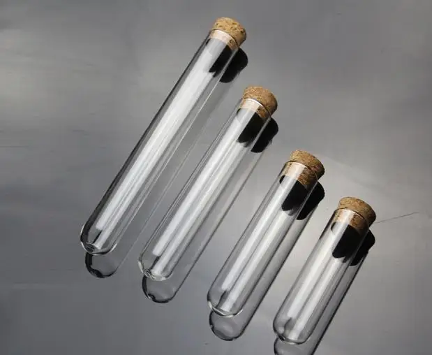 

20pcs clear 15*180mm glass test tube with cork round bottom all Size available free shipping