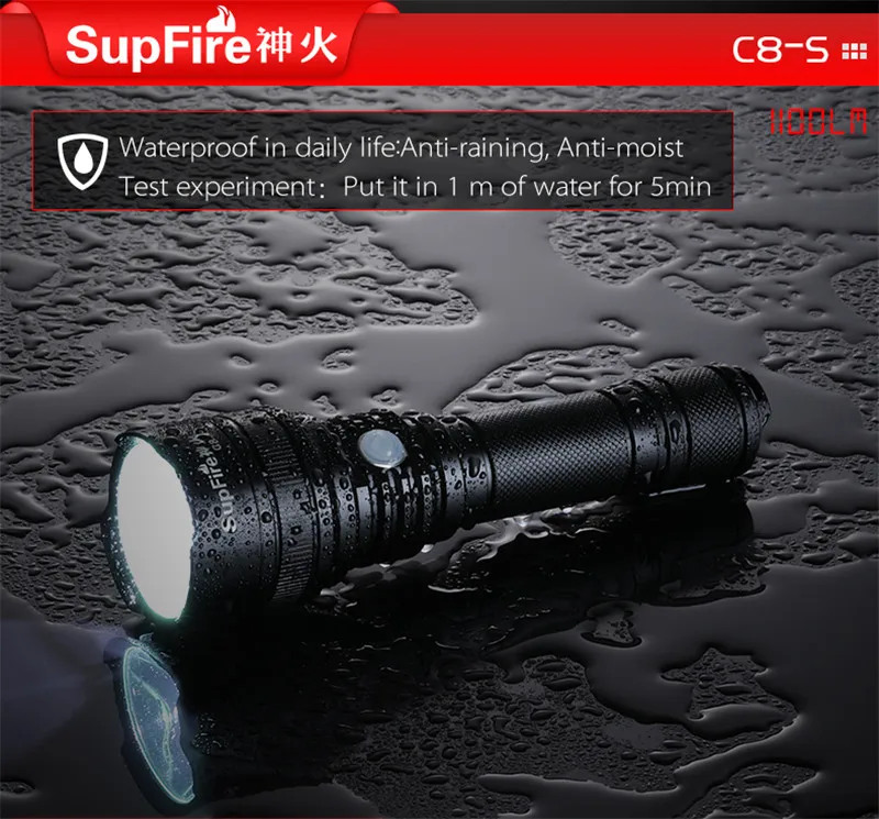 Флэш-светильник светодиодный Linterna USB флэш-светильник Supfire C8-S ручной светильник Lanterna походная лампа для Sofirn Convoy C8 Fenix велосипедный светильник A025