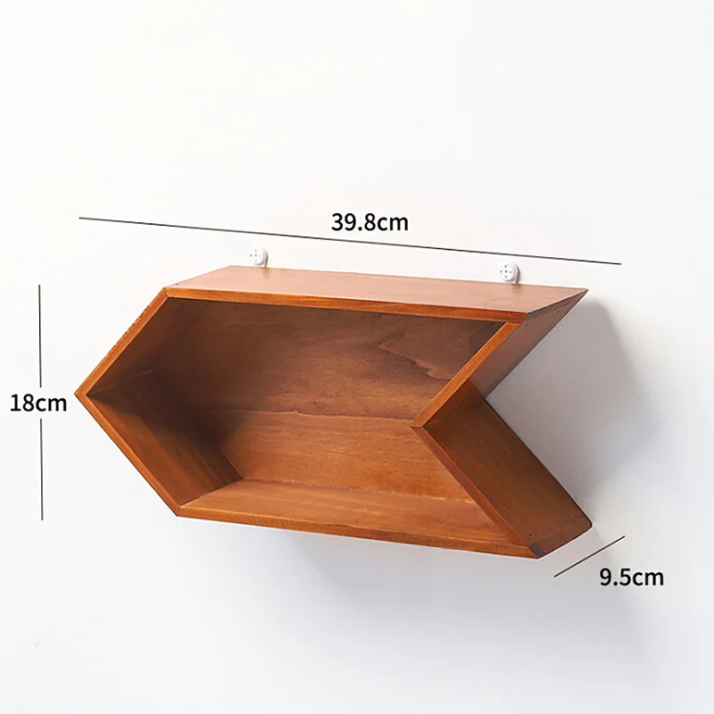 Wood-S size Деревянная настенная полка, настенный стеллаж для хранения, органайзер для спальни, кухни, домашний декор, детская комната, сделай сам, Настенный декор, держатель - Цвет: Wood-S size