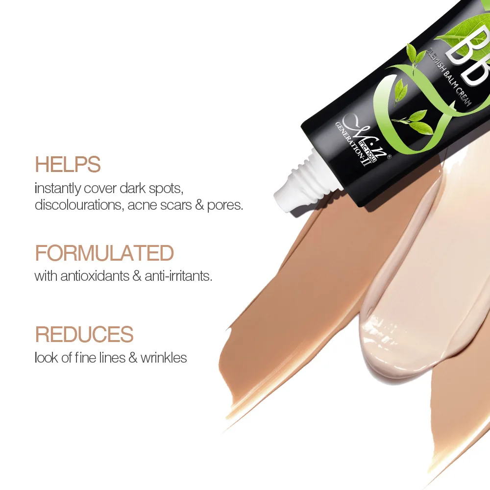 Makeup BB Cream Long-lasting Waterproof Concealer Whitening Brighten Isolation Sun Block Nude Foundation |