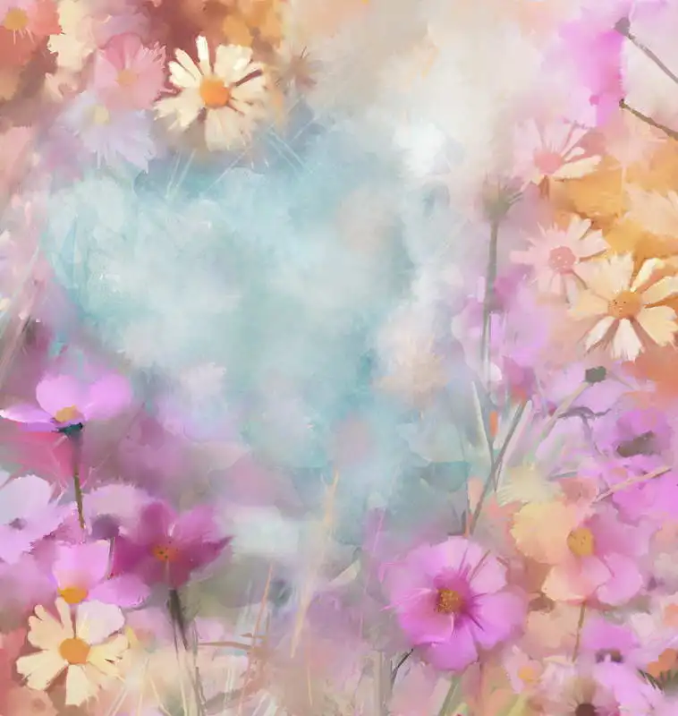 

TR photography backdrops bokeh daisy flowers blur photo background newborn baby photocall lovely photo studio props backdrops