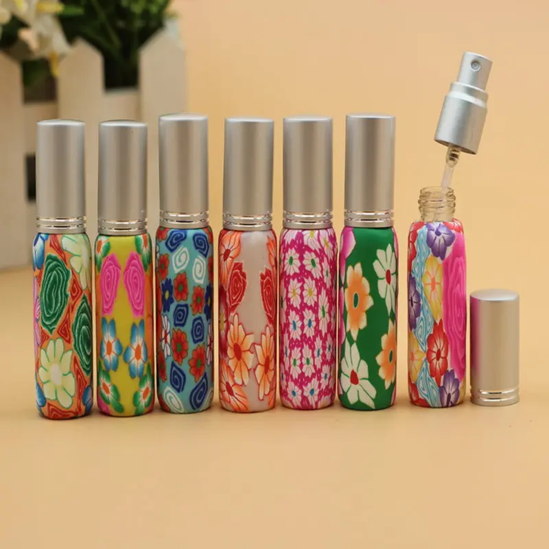 50 шт./лот оптовая продажа 8 мл Parfum насос Полимерная глина стеклянная Пустая