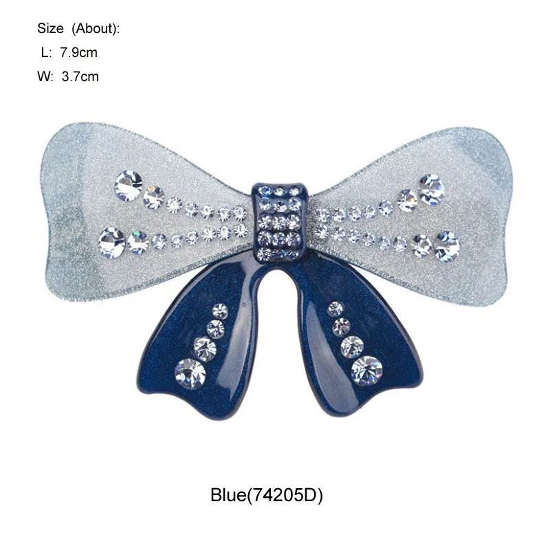 blue 74205D Аксессуары для волос-Цветочные заколки для волос для женщин-заколка для волос-стразы для волос-украшения для волос на выпускной 2 шт.(купить один бесплатный - Окраска металла: blue 74205D