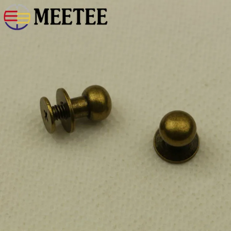 20 штук круглые пряжки для ногтей металлические заклепки винтовые шпильки