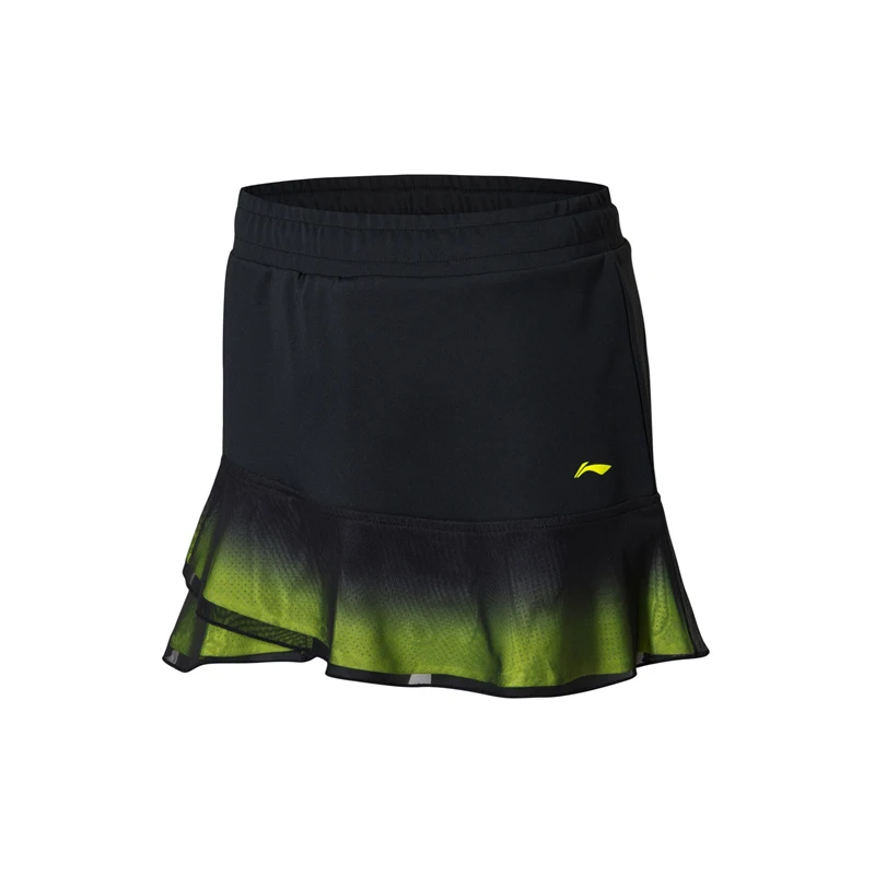 Li-Ning, Женская юбка для соревнований по бадминтону, национальная команда на сухой основе, 87% полиэстер, 13% спандекс, подкладка, спортивные юбки, ASKN006 COND18