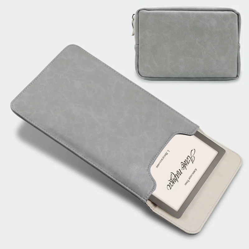 elegant gray GAUGGER водонепроницаемый чехол из искусственной кожи для 7," PocketBook 740 InkPad 3 электронная книга с магнитной нейлоновой пряжкой - Цвет: elegant gray