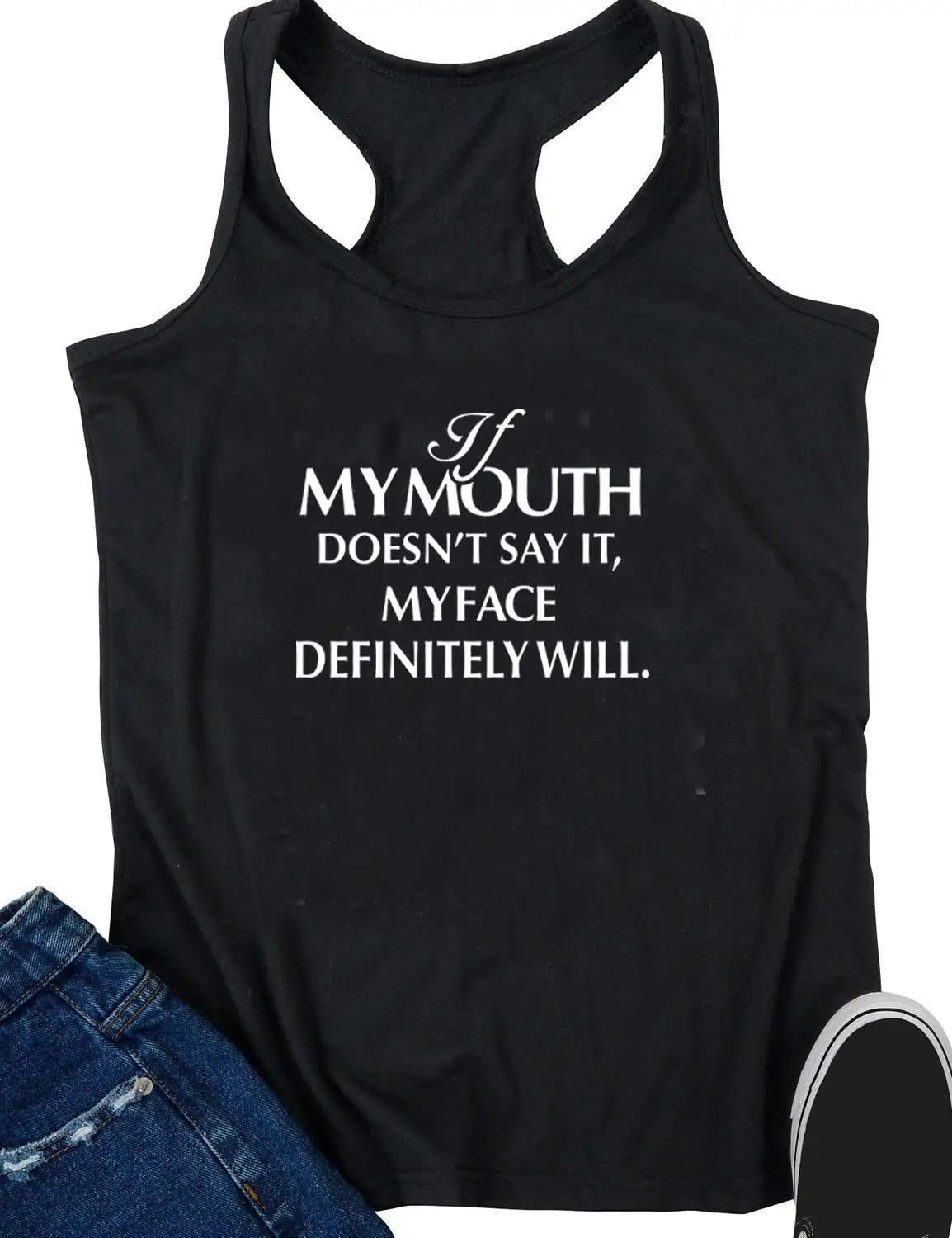Жилет если мой рот не сказал это моё лицо определенно будет майки майка без