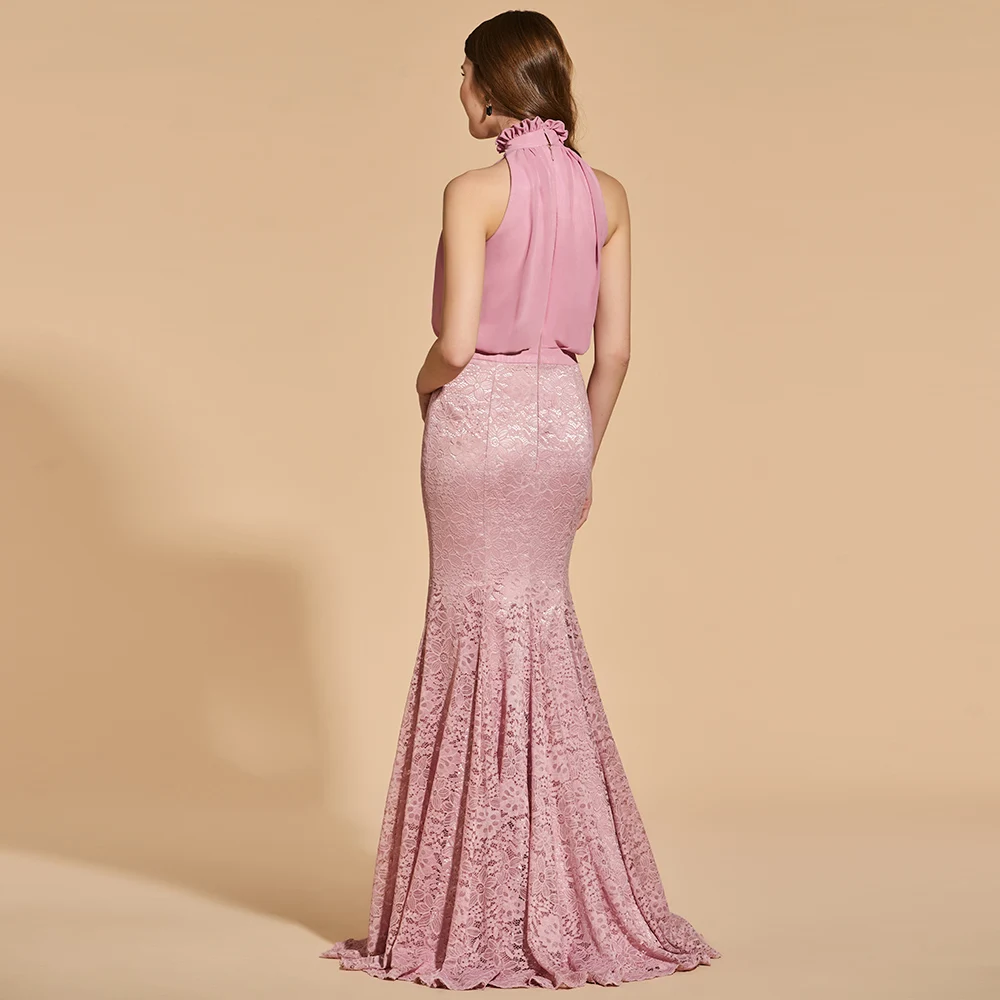 Платье длинное на молнии с высоким воротом|prom dresses custom|trumpet prom dressesprom |