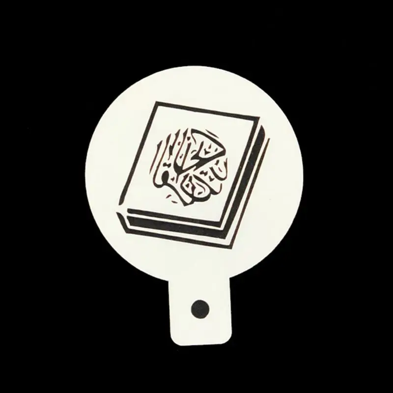 6 шт./компл. Eid Мубарак Рамадан кофе цветок спрей трафарет для украшения торта DIY