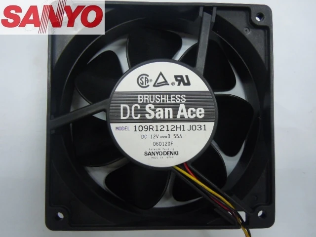 Оригинал для Sanyo 109R1212H1J031 12038 DC12V 0.55A Вентилятор охлаждения вентилятор радиатора
