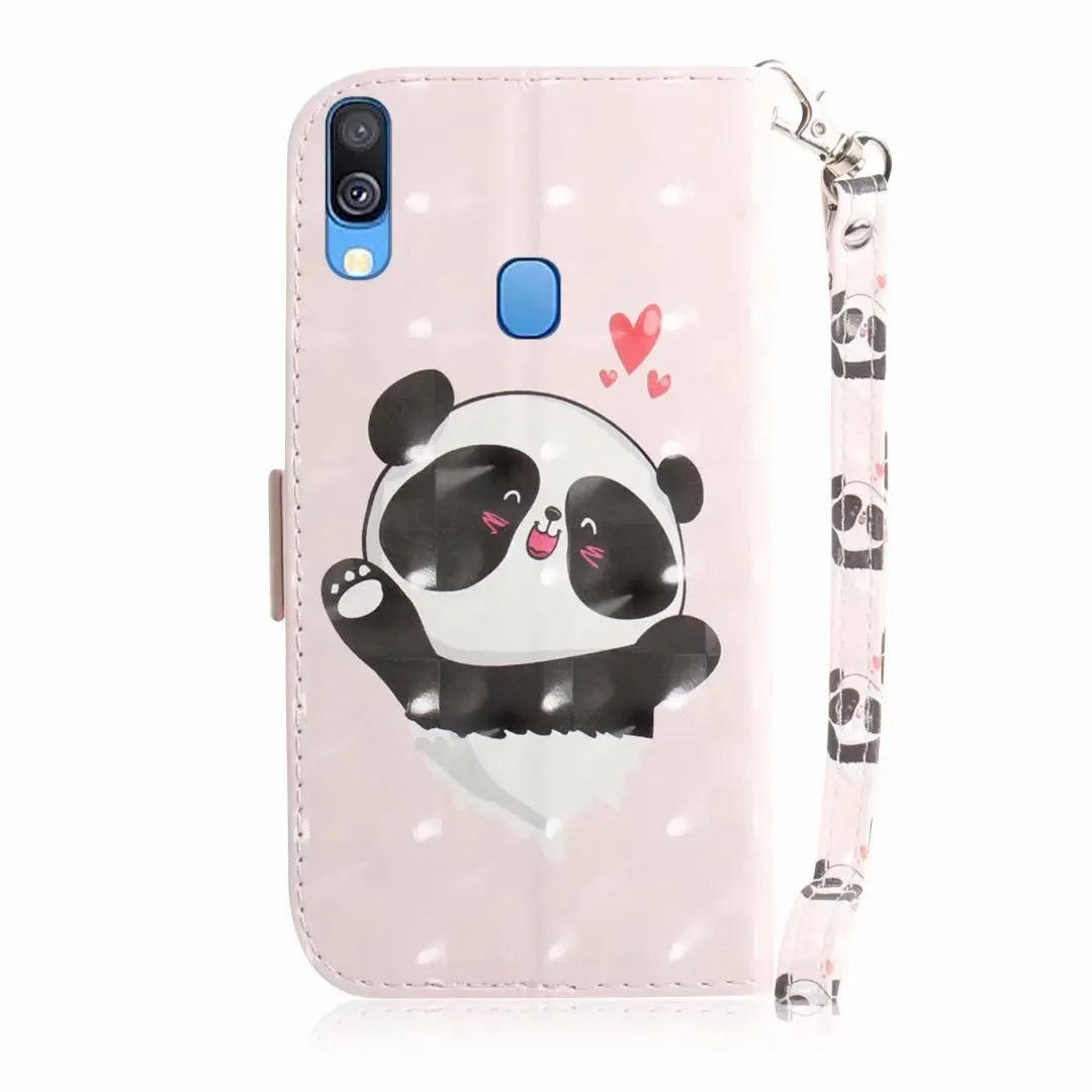 Кожаный чехол кошелек с рисунком для Samsung Galaxy S10 Plus S9 S8 A7 A9 2018 A10 A40 A30 A50 J4 J6 M10 M20