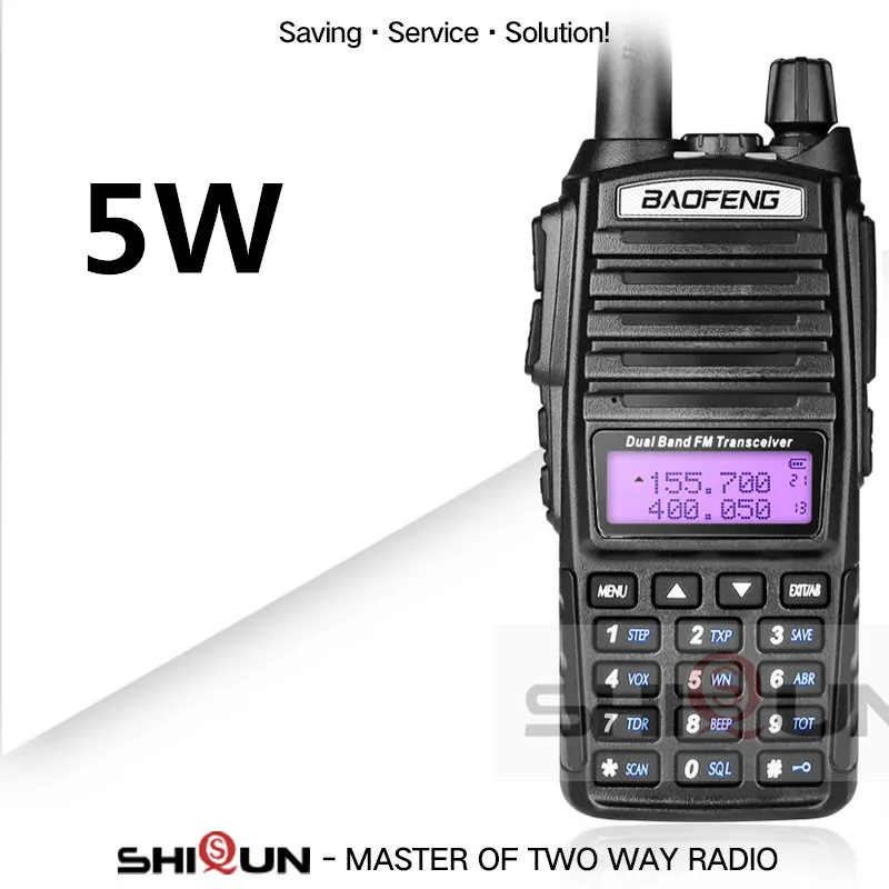Standard Radio-5W 5 Вт BaoFeng UV 82 рация Двухдиапазонная УКВ 136-174 МГц 400-520 МГц 8 Вт Baofeng UV-82 радиоприемник Baofeng 82 UV82 UV-5R - Цвет: Standard Radio-5W