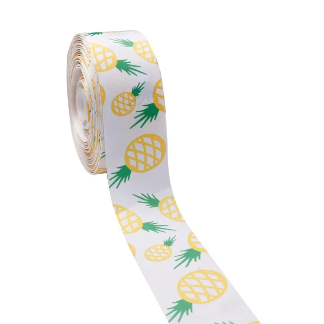 pineapple 1 IBOWS 2 ярда/рулон "(75 мм) фрукты печатные ленты Лето милый корсажная печатная лента DIY банты для волос, аксессуар заколки для волос украшения - Цвет: pineapple 1