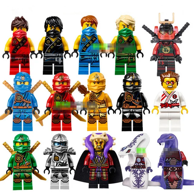 15/9/6Pcs/lot Ninjagoe Super Hero Yang Gereral Kozu Echo Zane Pythor Giant Stone Kai figures Compatible legoingly ninjago | Игрушки и