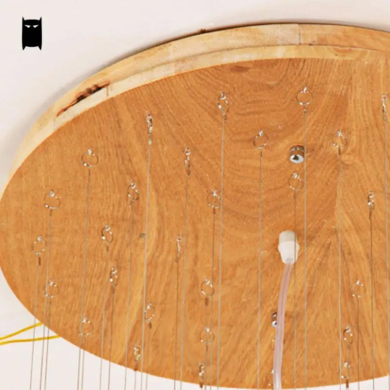 Подвесная Потолочная люстра из древесины дуба потолочный светильник в