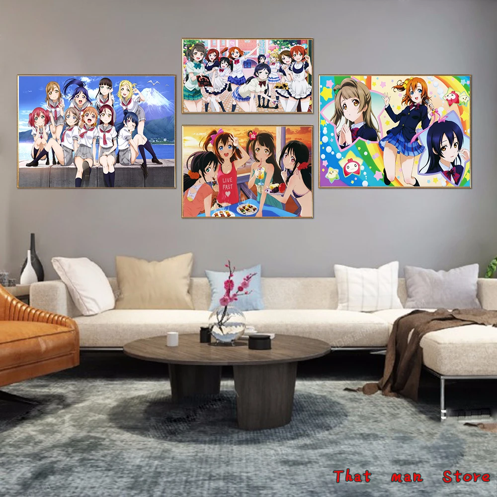 Love live! Японское аниме фотоальбом белый картонный плакат художественное