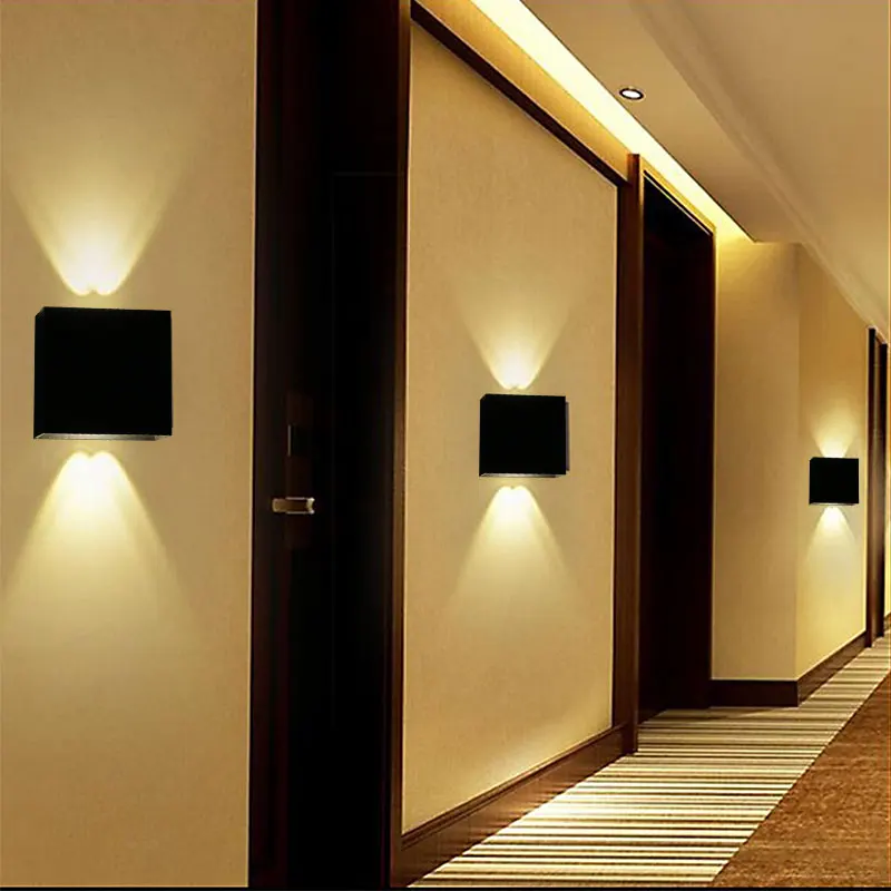 IP65 Waterproof 5CM indoor outdoor Led Wall Lamp modern Aluminum Adjustable Surface Mounted Cube Garden Porch Light | Лампы и