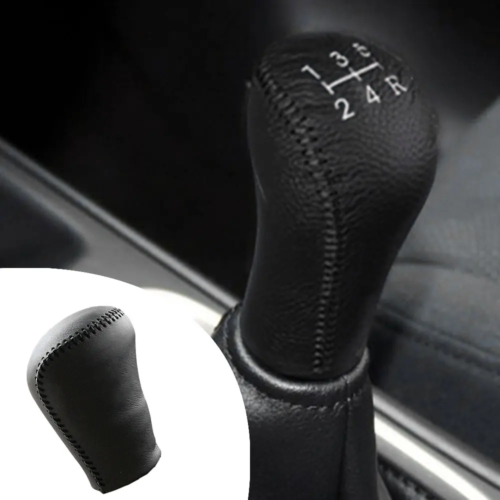 Black Крышка автомобильного редуктора из искусственной кожи для Nissan Sentra 2012- Tiida 2011- Sunny 2011- NV200 марта ручка переключения передач - Название цвета: Black