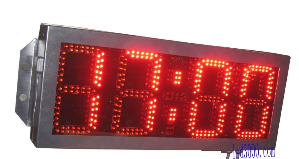 Наружные водонепроницаемые светодиодные часы большого размера 8 дюймов 4 знака