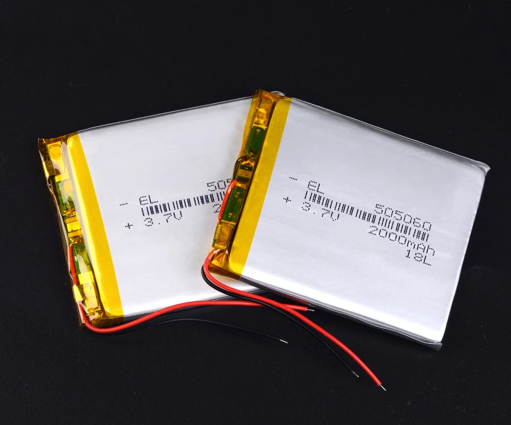 505060 3,7 v 2000 mAh Li-Ion Lipo Клетки литий Li-Po полимера Перезаряжаемые Батарея для power bank диск