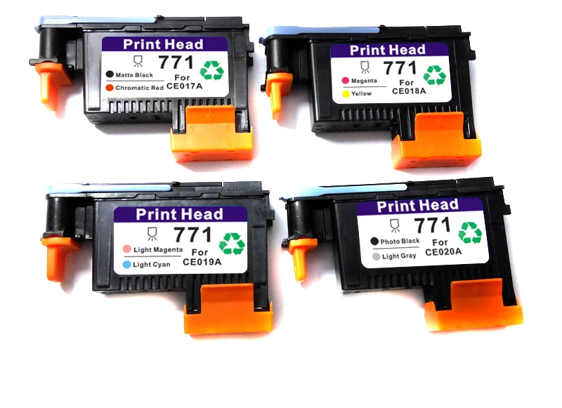 4 шт. печатающая головка CE017A CE018A CE019A CE020A совместимый для hp 771 Designjet Z6200 Z6600 Z6800
