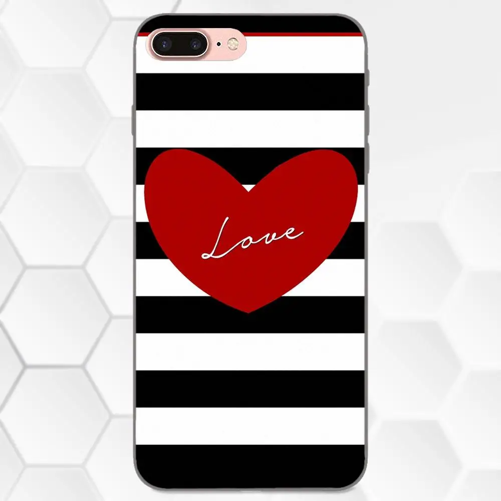 Романтичная розовая полосатая нижняя часть с надписью He Love для Samsung Galaxy A3 A5 A6 A6s A7 A8