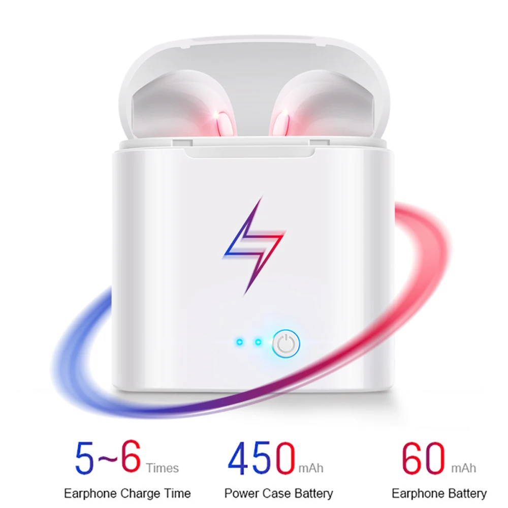 Модернизированные i7s TWS беспроводные наушники Bluetooth 5 0 стерео вкладыши с зарядным