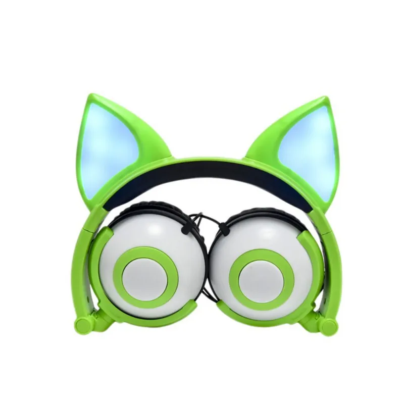 2019 New Stylish Practical 5 Colors Cartoon Cute Headphone Glowing Child Foldable Flashing Cat Ear Headset Earphone | Электроника