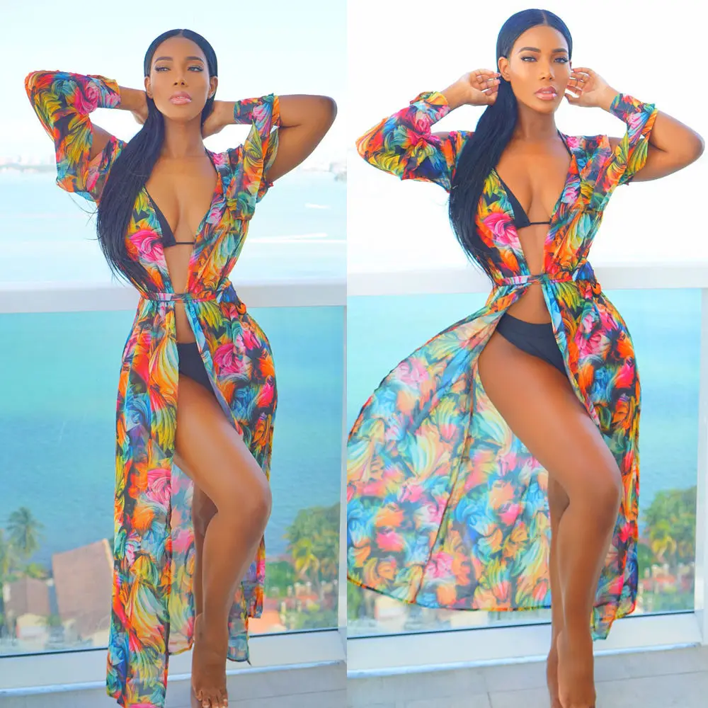 Лето 2017 женский купальный костюм кружевной купальник бикини накидка платье|swimwear