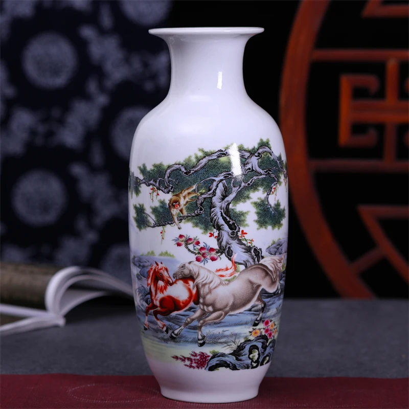 Керамическая Современная сине белая ваза Jingdezhen Цветочная фотография украшение