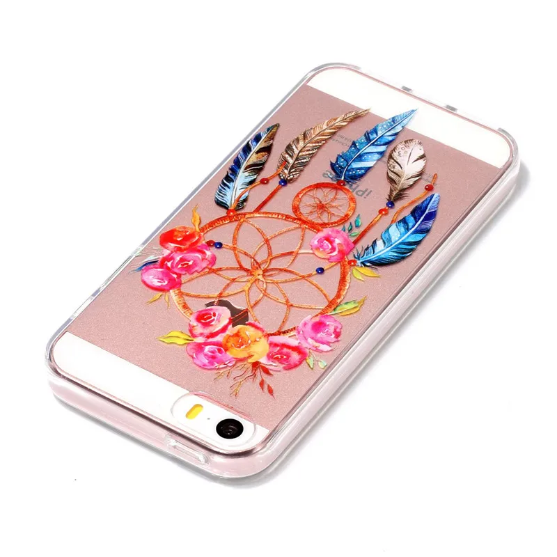 Чехол для Apple IPhone 5S 5 SE мечта милый Животные цветы прозрачный Мягкая ТПУ