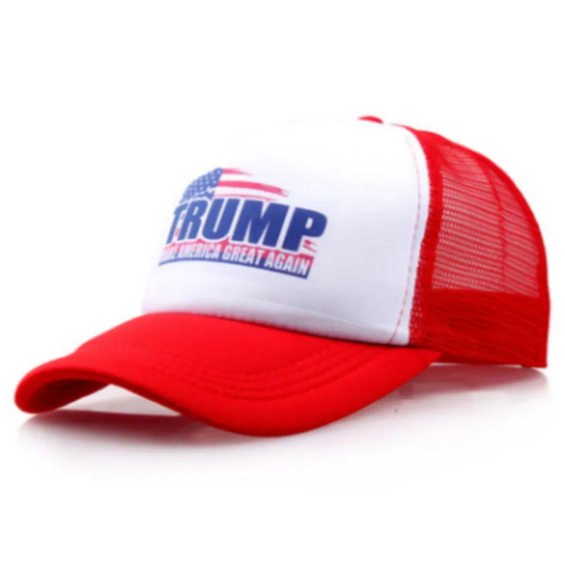 Лоскутная бейсболка с буквенным принтом Make America Great Again сеточкой и регулируемым