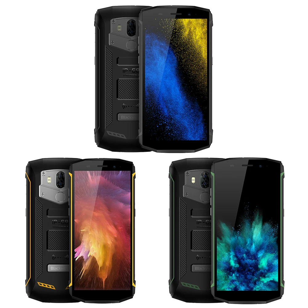 IP68 Водонепроницаемый Blackview BV5800 Pro 13.0MP смартфон 5580 мАч Android 8 1 5 &quotHD + NFC Беспроводной