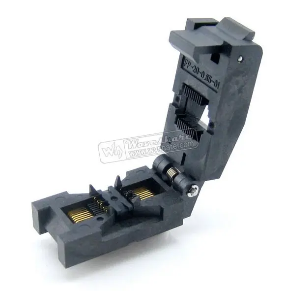 

SSOP20 TSSOP20 FP-20-0.65-01A Enplas IC Test Burn-in Socket Programming Adapter 0.65mm Pitch 4.4mm Width