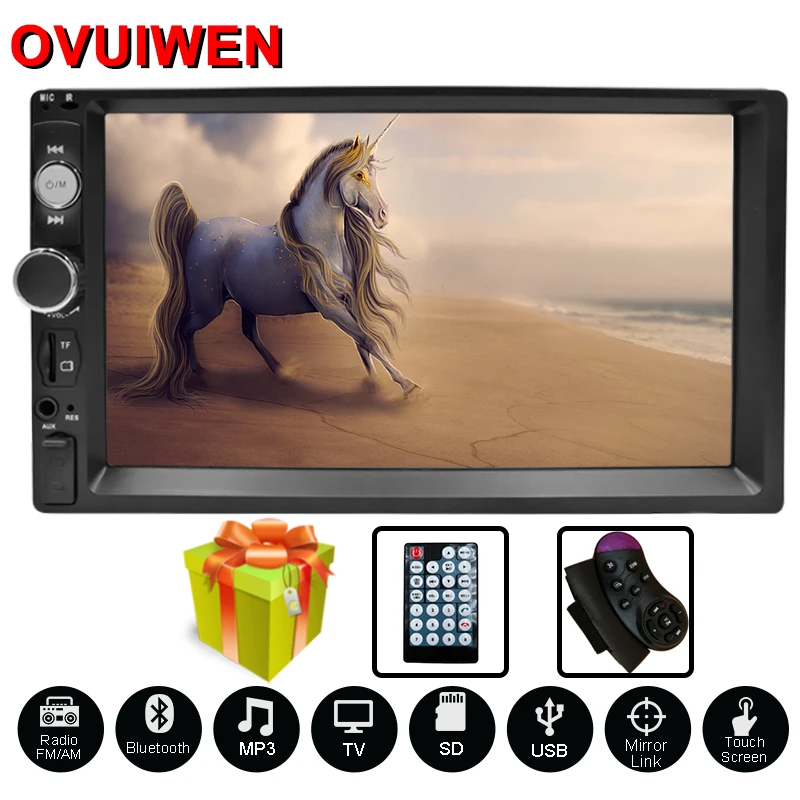 2 Din автомагнитола 7 &quotHD мультимедийный плеер 2DIN сенсорный экран Авто аудио
