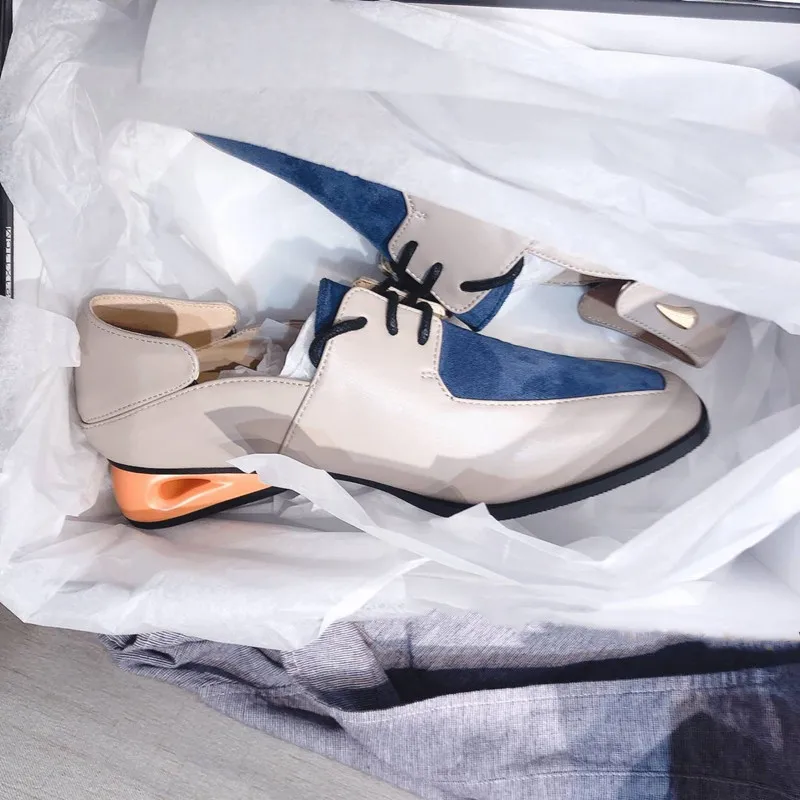 Женские лоферы из натуральной кожи весенние туфли-оксфорды на ремешке 2019 | Обувь