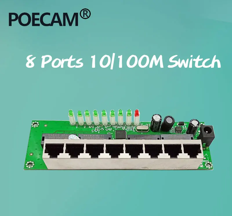 Шэньчжэнь сетевые переключатели Прямая с фабрики 8 портов мини ethernet коммутатор 8 rj45 Переключатель концентратор Мини Размер Модуль платы блока программного управления