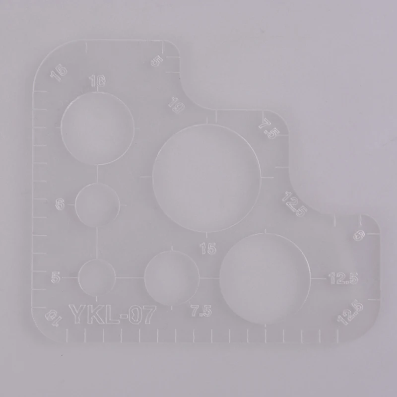 1PCS DIY Handmade Leather Tools R Rules Rounded Corners Full Size Acrylic Template | Дом и сад