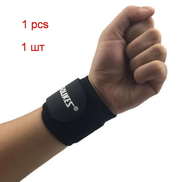 1 pcs black 1 шт. спортивный ремешок для поддержки запястья для мужчин, браслет для занятий спортом, фитнесом, защита для запястья, защитные браслеты polsiera pols brace - Цвет: 1 pcs black
