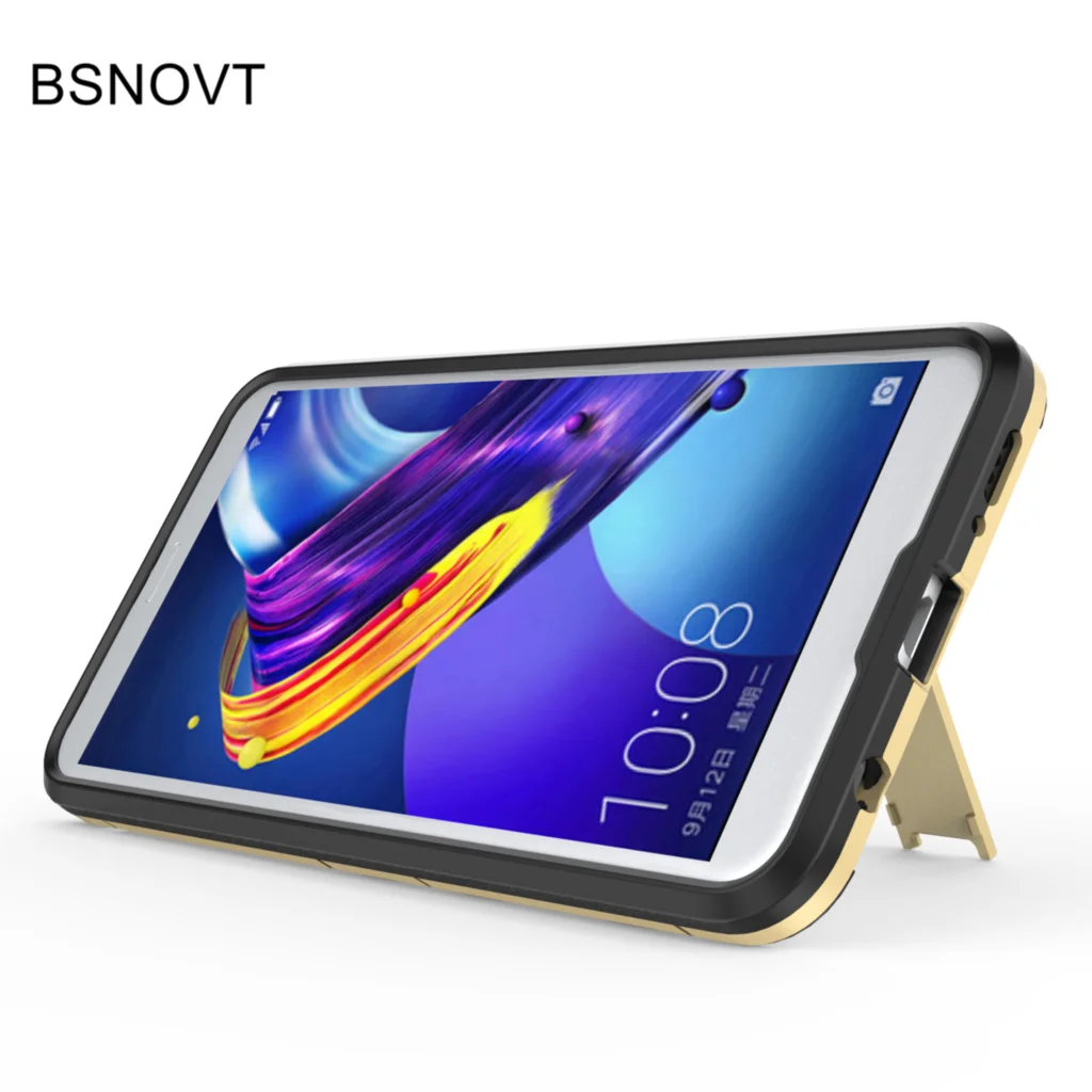 BSNOVT huawei Honor 7X дело чести крышка Мягкий силиконовый + Пластик Kickstand чехол для случае