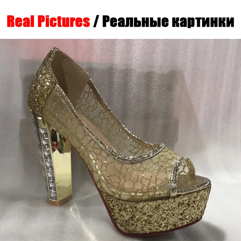 DoraTasia/модные женские туфли с открытым носком на высоком каблуке украшенные