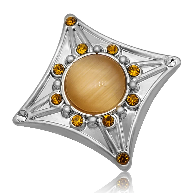 

New KZ1427 Fashion Square Beads&Rhinestone Beauty 20MM snap buttons fit DIY snap bracelet snap jewelry Christmas gift