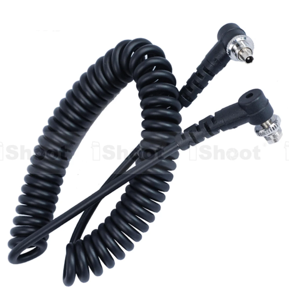 ПК со штыревыми соединителями на обоих концах и винтовым замком для вспышки Speedlite