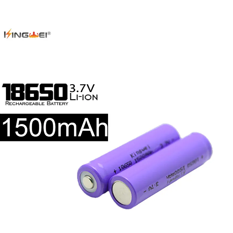 10 шт./лот Kingwei 18650 батареи 3,7 v 1500MAH перезаряжаемые для лазерной ручки Powerbank cigettee игрушка фонарик
