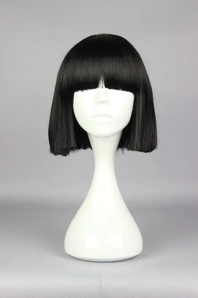 MCOSER 30 см Короткий Боб Стрижка Косплей Gugure! Kokkuri сан-Kohina Ичиматсу Черный Парик |