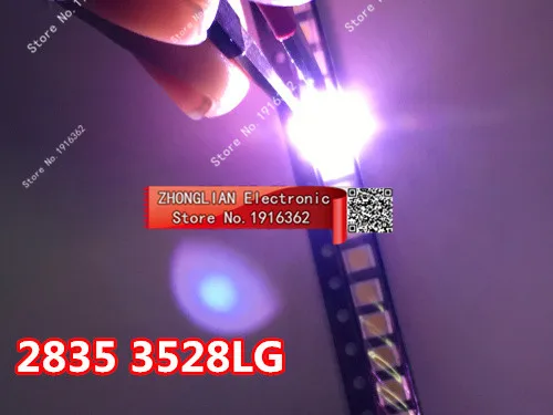 200 шт./лот для LG SMD LED 3528 2835 1 Вт 3 в холодный белый подсветки телевизора/ЖК дисплея|2835