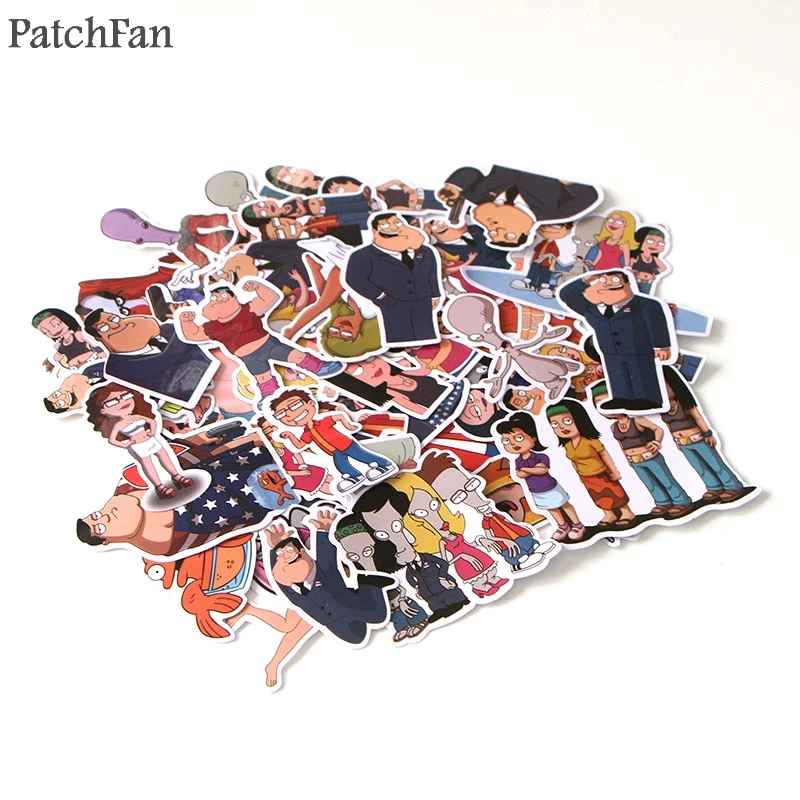 Patchfan 55 шт. Американский папа мультфильм дети игрушки Стикеры для DIY Скрапбукинг альбом ноутбук телефон тетрадь наклейка стикеры A1769