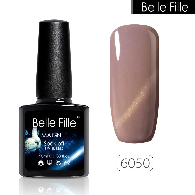 Belle Fille УФ-гель для ногтей Золото приносить блеск кошачий глаз гель лак с