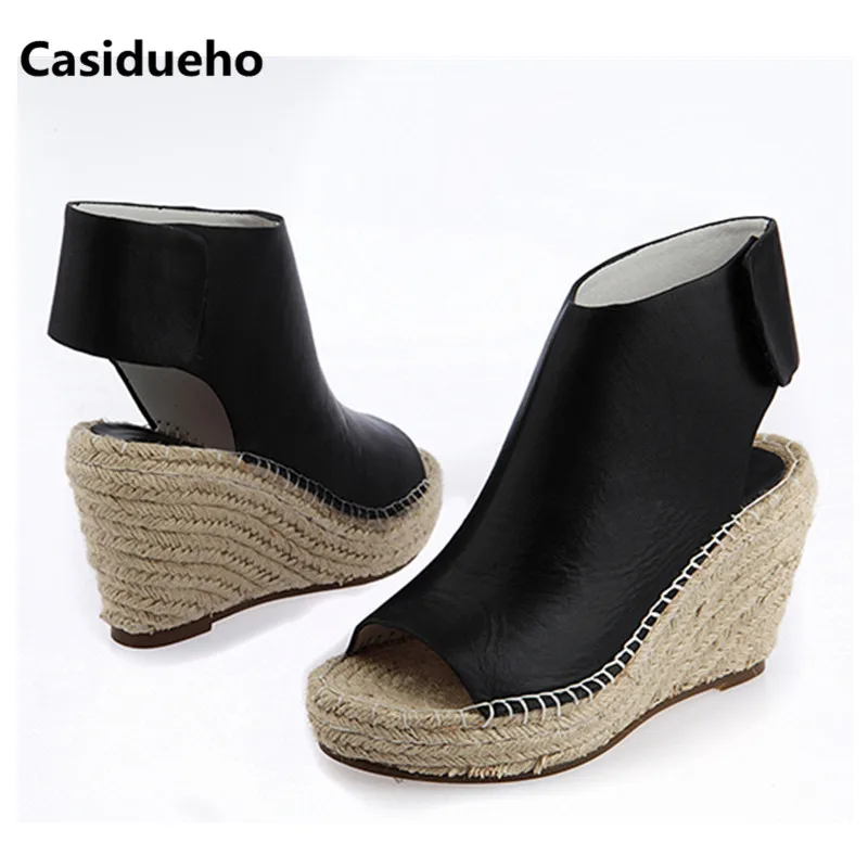 Casidueho/женские сандалии на платформе в римском стиле обувь высокой танкетке